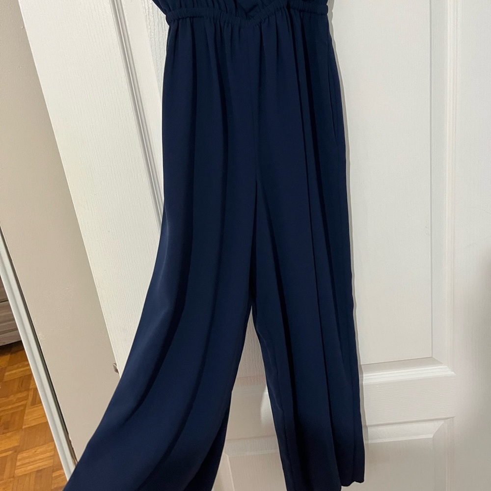 Aritzia Navy Blue Sleeveless Jumpsuit - Picture 2 of 3